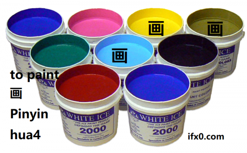 hua4-to-paint-in-Chinese-HSK-3-words.png